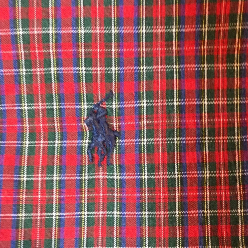 Ralph Lauren Cotton Red Plaid Button Down Shirt Size 5